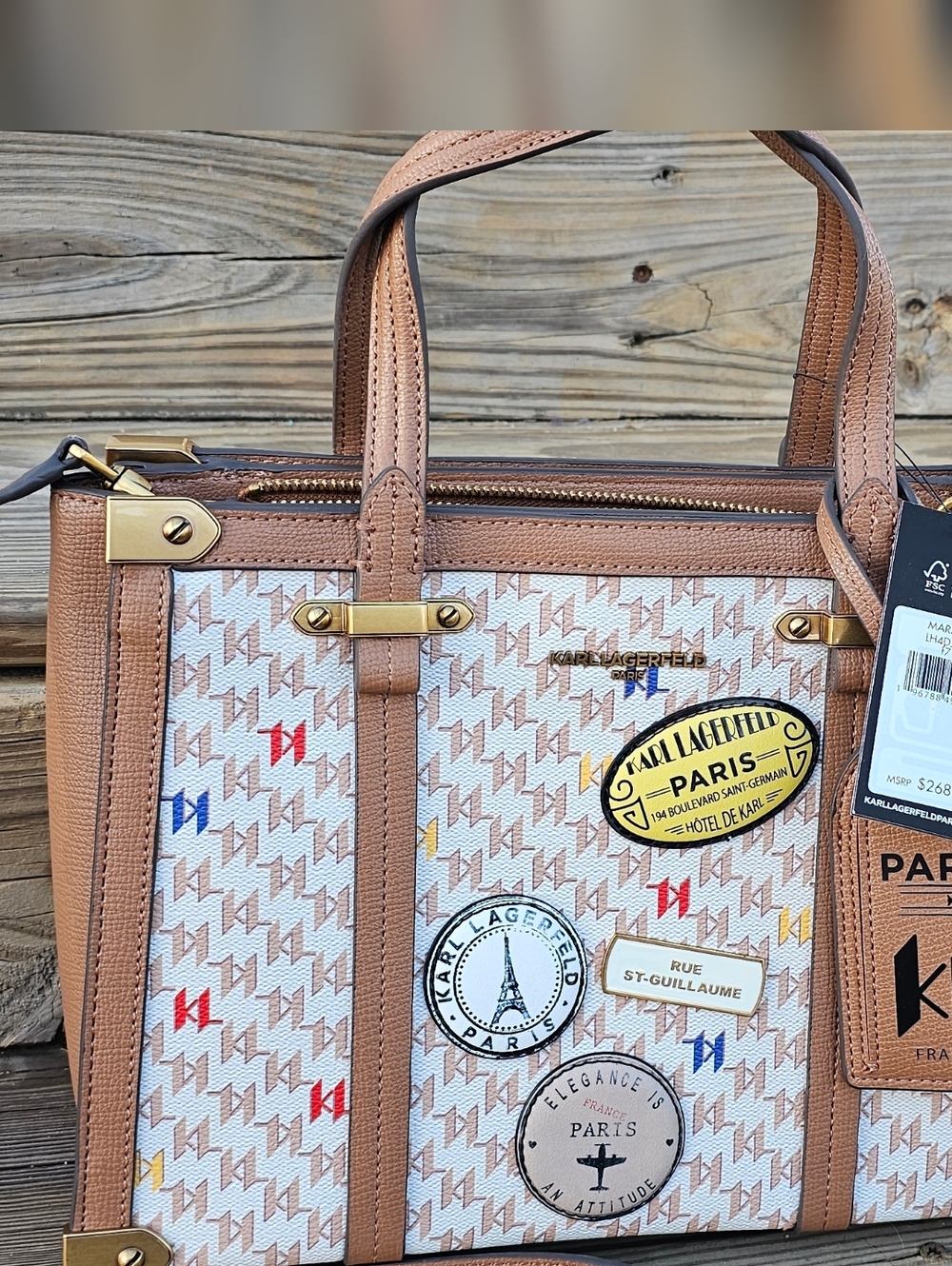 Karl Lagerfeld Paris Marselle Satchel - Picture 2 of 10